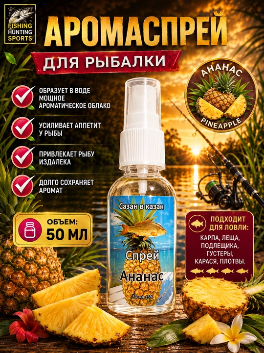 Nasadkalar uchun turli ta’mli baliq tutish spreyi