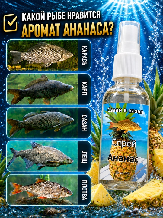 Nasadkalar uchun turli ta’mli baliq tutish spreyi