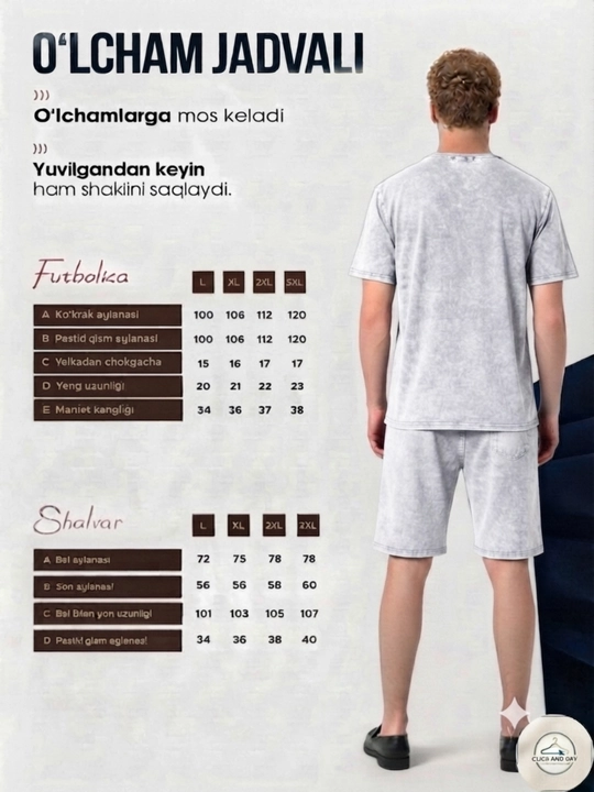 Мужской летний комплект в стиле "Casual": футболка и шорты