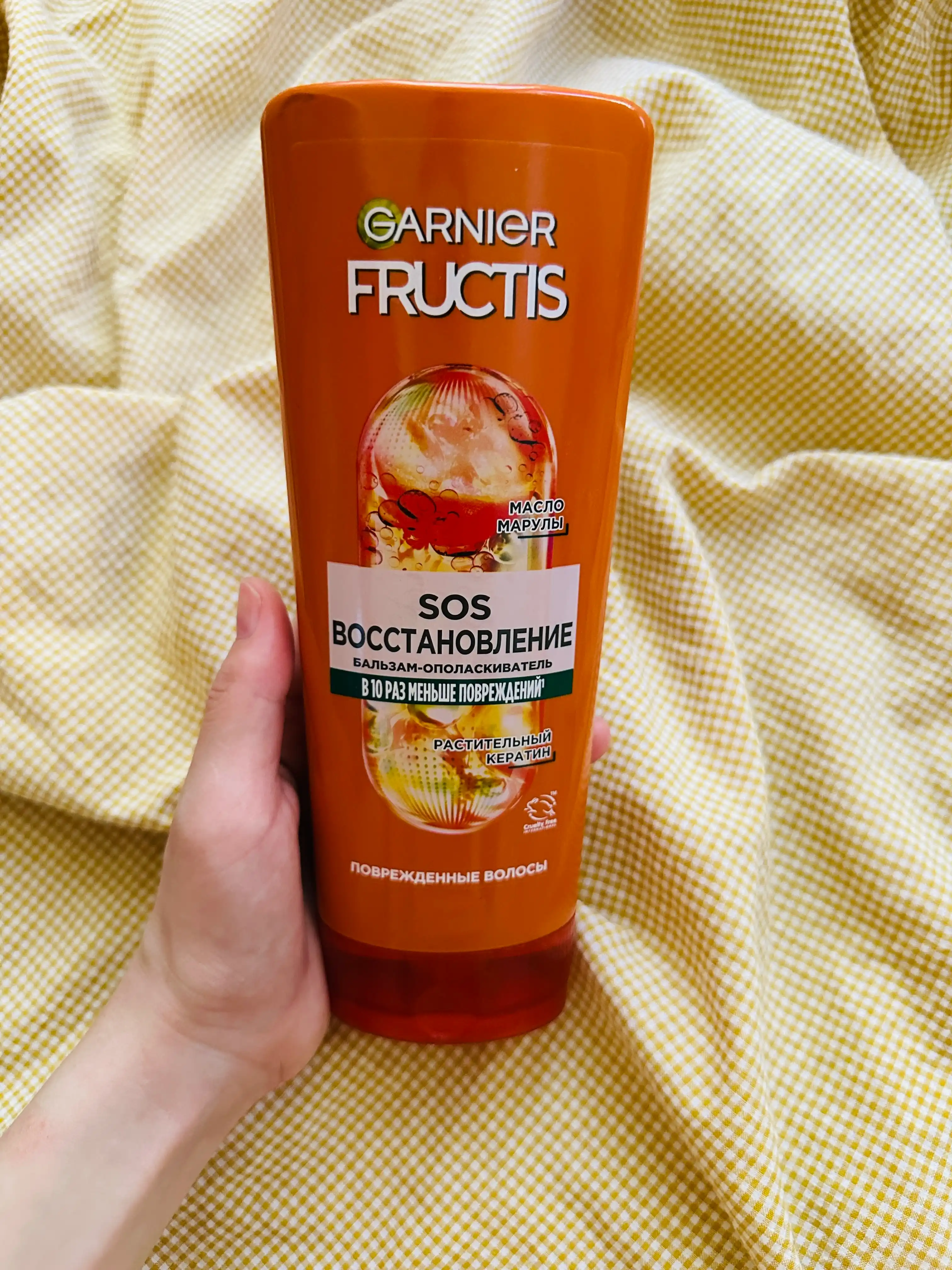 Garnier Бальзам для волос Fructis SOS Восстановление с кератином для укрепления, 387 мл