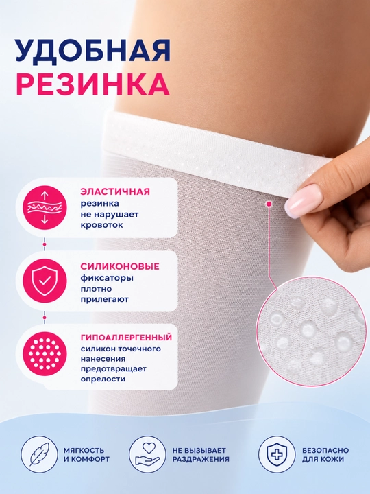 Kompression paypoqlar, 1-2 sinf kompression, unisex, varikozga qarshi