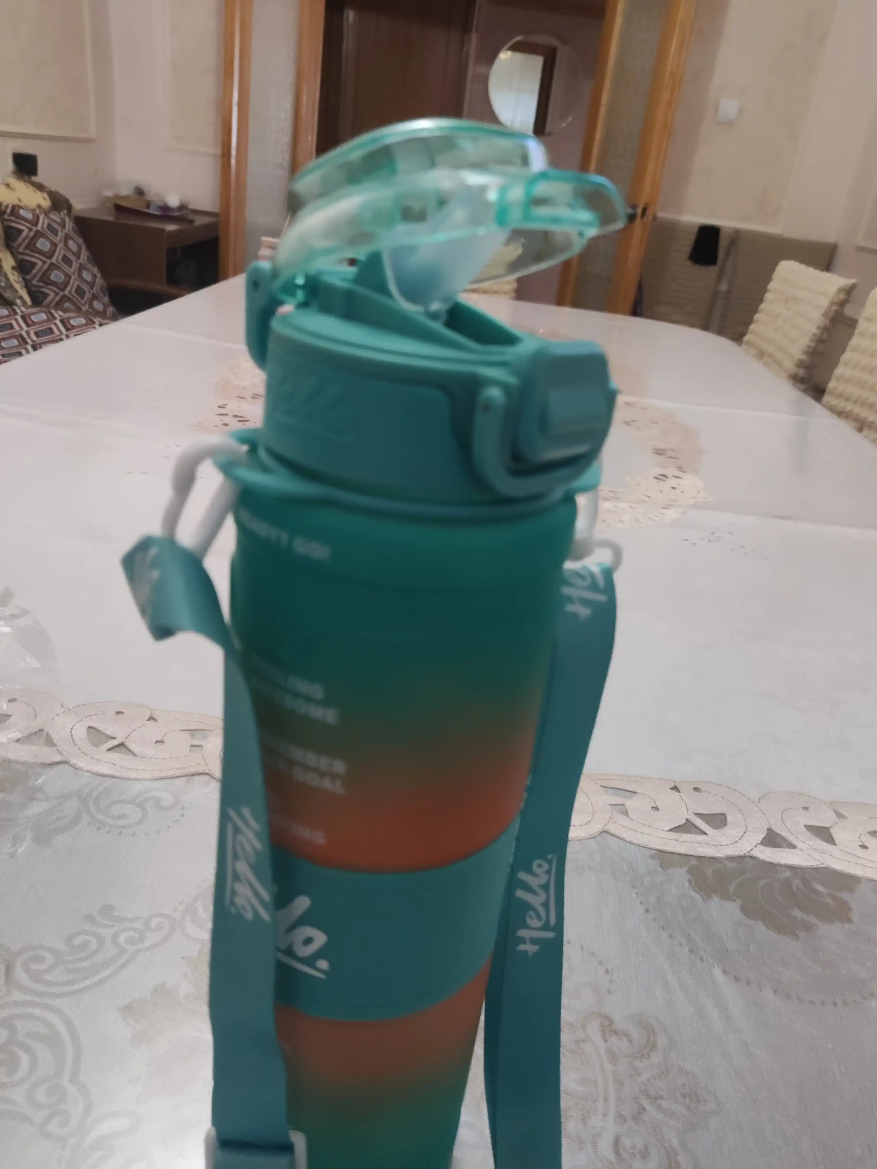 Suv idish, sheyker butilkalar, fitnes va kunlik sport uchun suv idish, 1000 ml matli