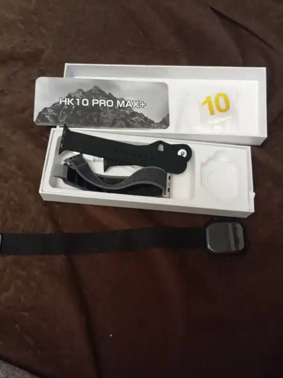 HK 10 Pro Max AMOLED smart soat, qo‘ng‘iroq, IP67, 2 ta remen va adapter
