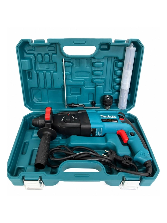 Перфоратор электрический Makita Z1A-MK-26 трехрежимный ударный, в кейсе с аксессуарами - 