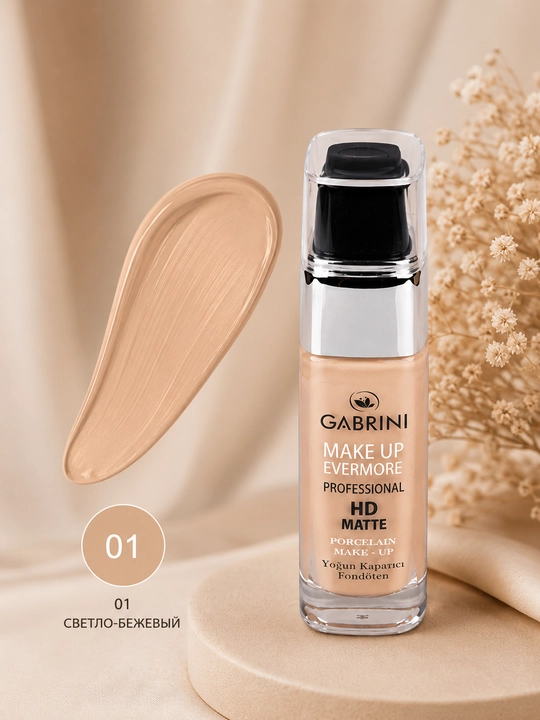 Gabrini Professional 30 ml, yuqori darajadagi qoplamali, xiralashtiruvchi tusli krem