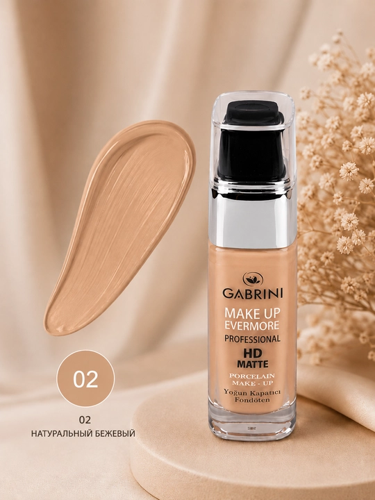 Gabrini Professional 30 ml, yuqori darajadagi qoplamali, xiralashtiruvchi tusli krem