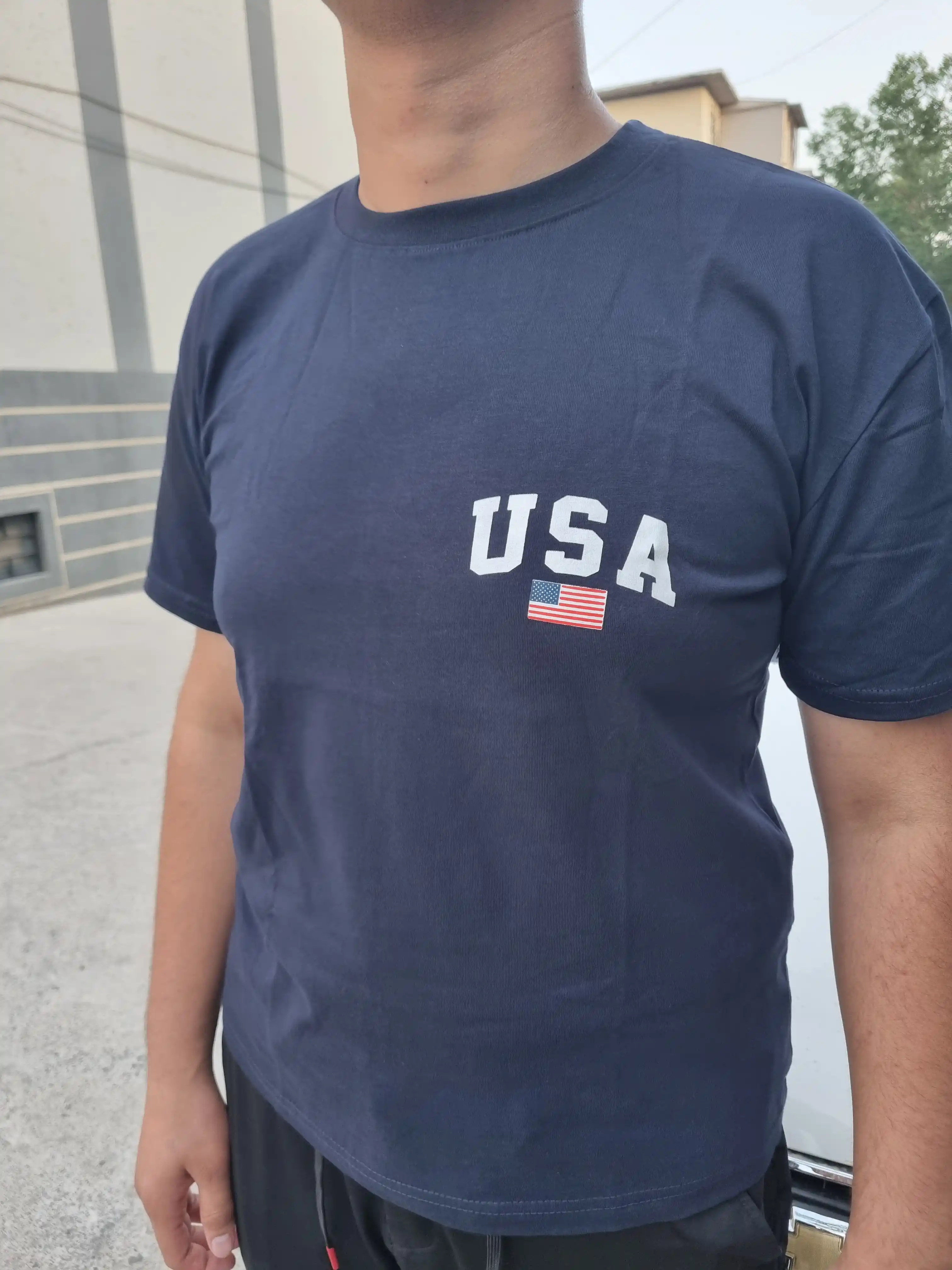 USA printli futbolkalar erkaklar va ayollar uchun, paxta