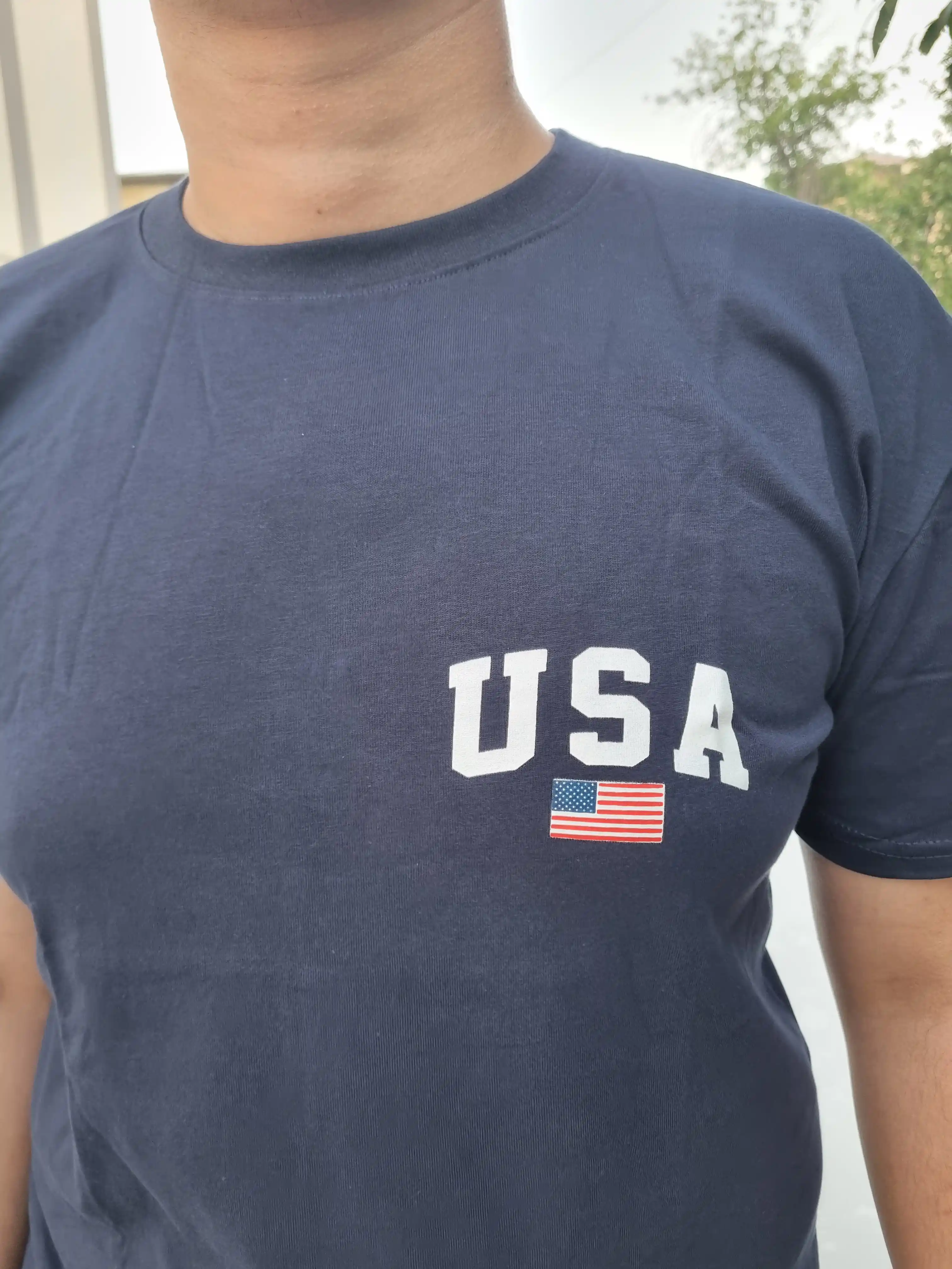 USA printli futbolkalar erkaklar va ayollar uchun, paxta