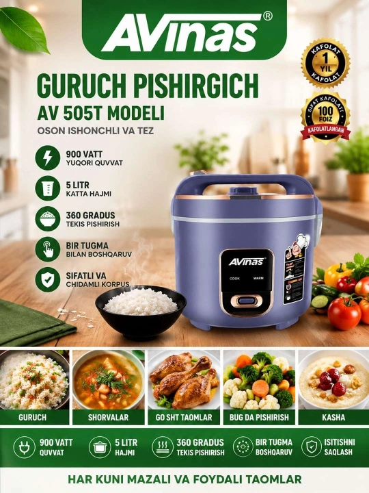 Avinas AV-505T guruch pishirgichi