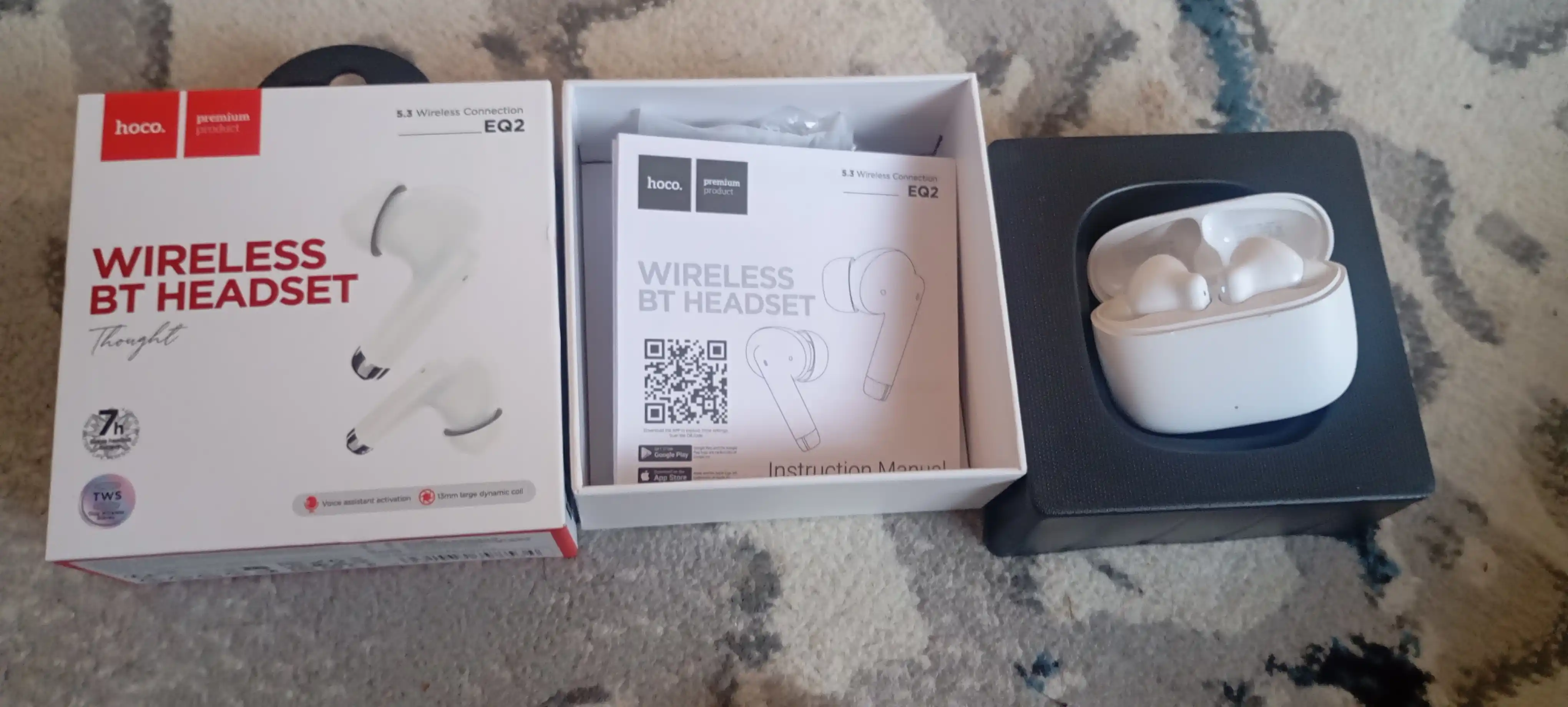 Simsiz quloqchin Hoco EQ2 Thought, True Wireless Bluetooth 5.3, 320 mA/soat