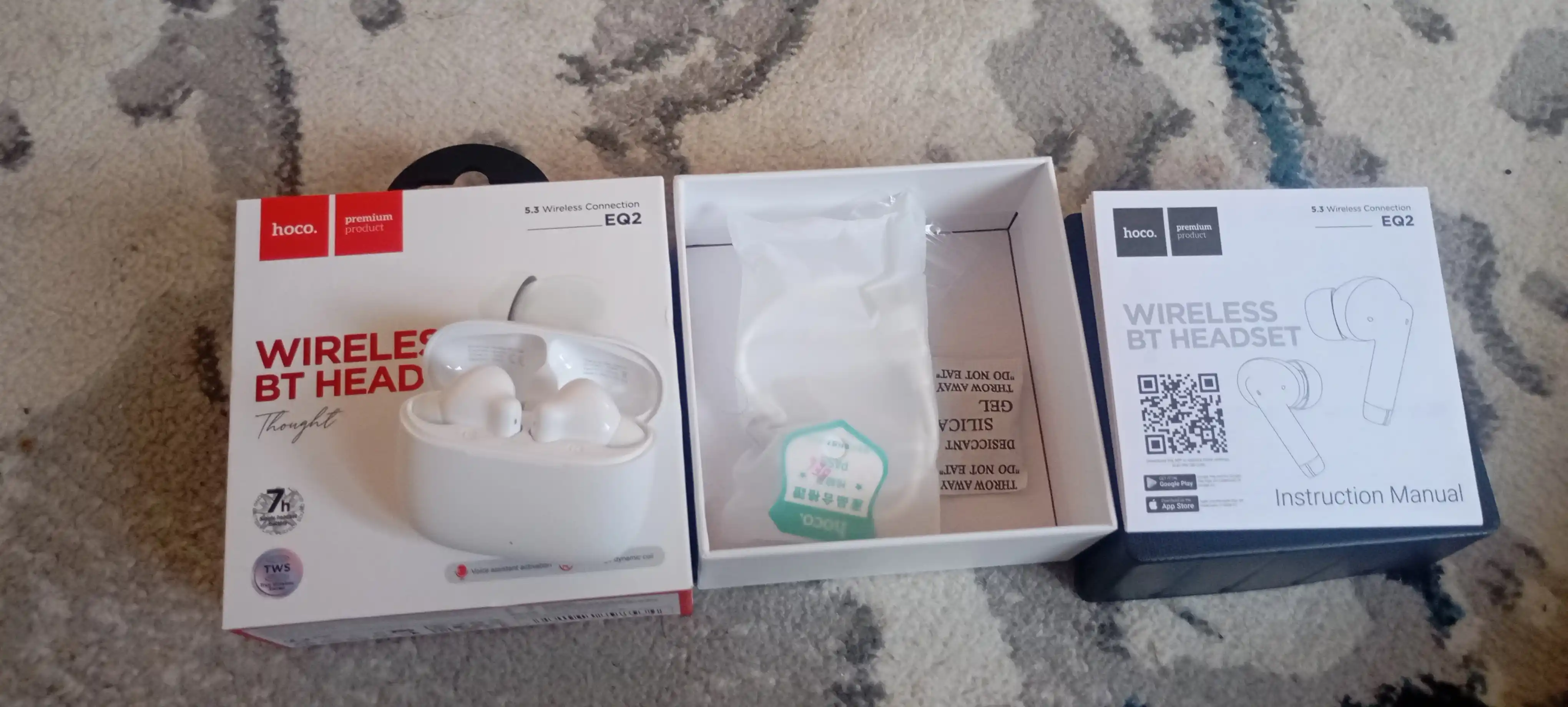 Simsiz quloqchin Hoco EQ2 Thought, True Wireless Bluetooth 5.3, 320 mA/soat