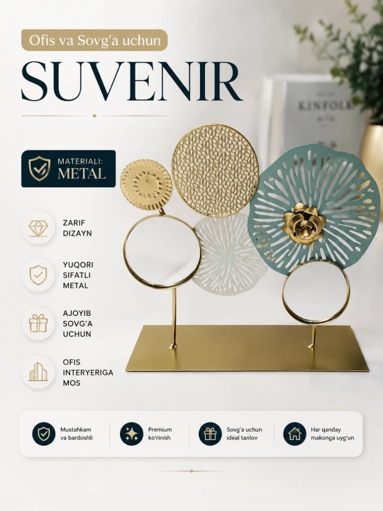 Metall Dekorativ Suvenir, oynali suvenir - 
