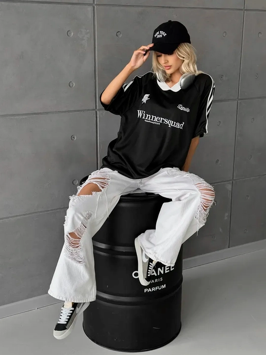 Ayollar uchun oversize futbolka oversize Y2K