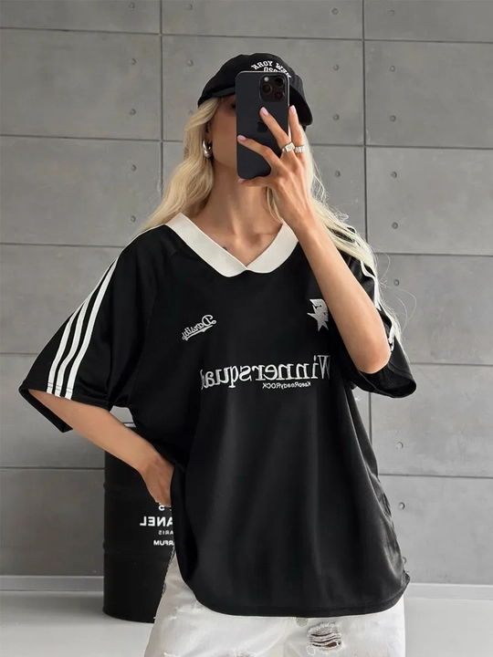Ayollar uchun oversize futbolka oversize Y2K