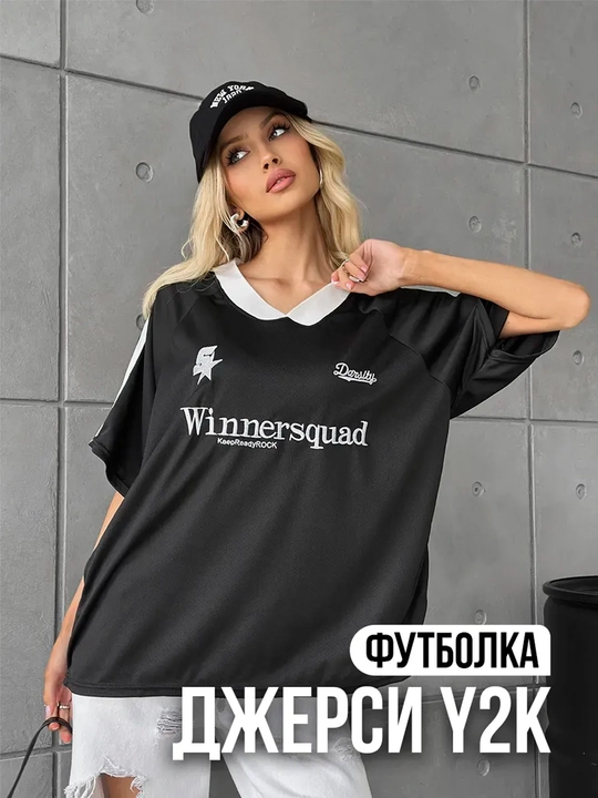 Ayollar uchun oversize futbolka oversize Y2K - 