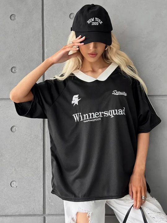Ayollar uchun oversize futbolka oversize Y2K