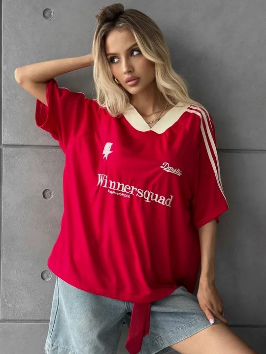 Ayollar uchun oversize futbolka oversize Y2K