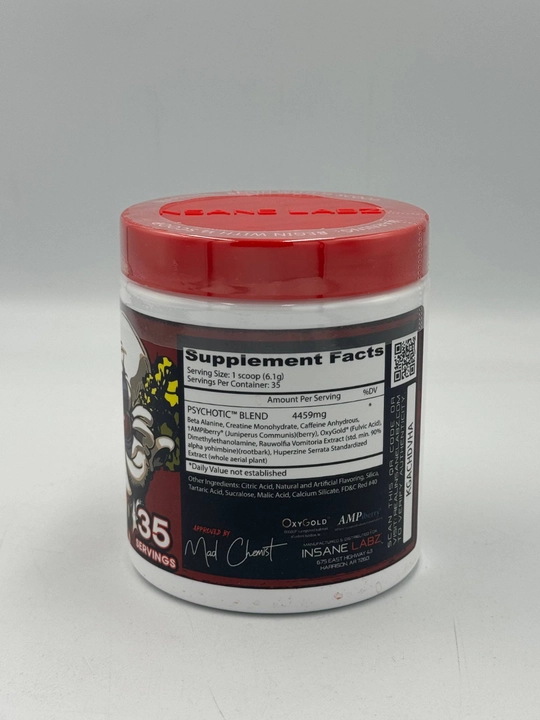 Insane Labs Psychotic 35 serv. фруктовый предтренник для энергий
