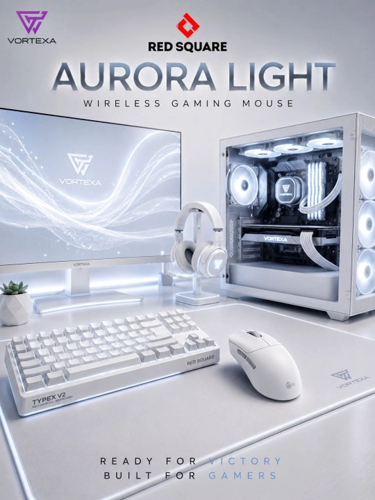 Red Square Aurora simsiz sichqoncha, 2.4 GHz, 3 xil rang (Amethyst / Ice Cream / Light)