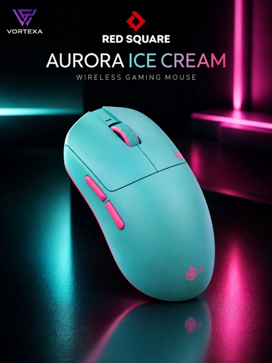 Red Square Aurora simsiz sichqoncha, 2.4 GHz, 3 xil rang (Amethyst / Ice Cream / Light) - 