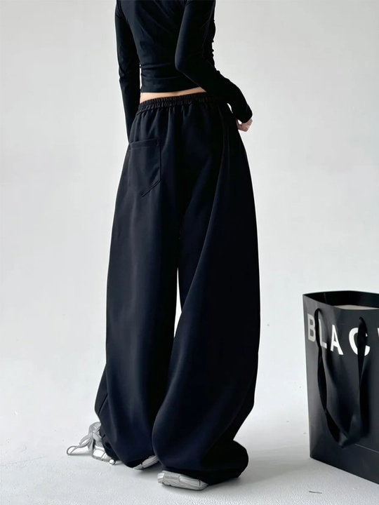Ayollar uchun katta o‘lchamli Y2K keng shim (oversize) jogger