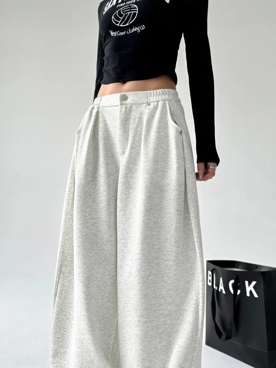 Ayollar uchun katta o‘lchamli Y2K keng shim (oversize) jogger