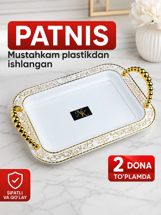 Patnis, 2 dona oshxona patnisi, Bogema, desert, qahva va choy uchun patnis, oshxona idishi - 