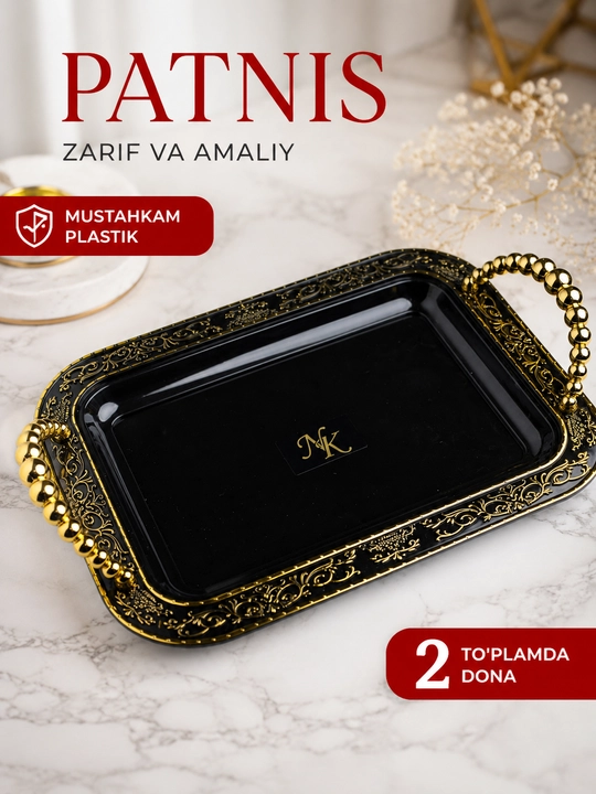 Patnis, 2 dona oshxona patnisi, Bogema, desert, qahva va choy uchun patnis, oshxona idishi - 