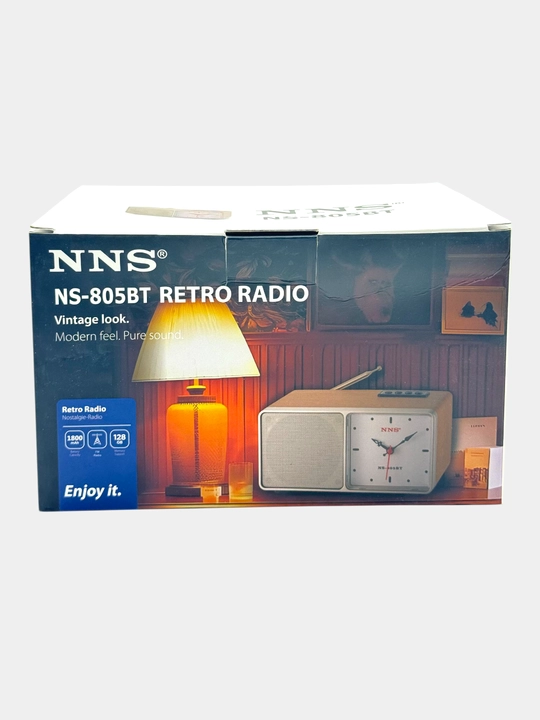 Analog soat funksiyasi FM radio va Bluetooth funksiyali MP3 karnaylarga ega retro