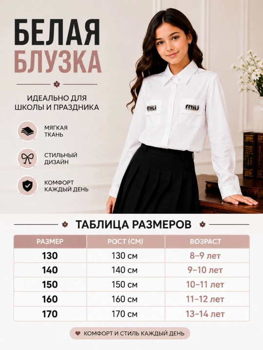 Белая блузка