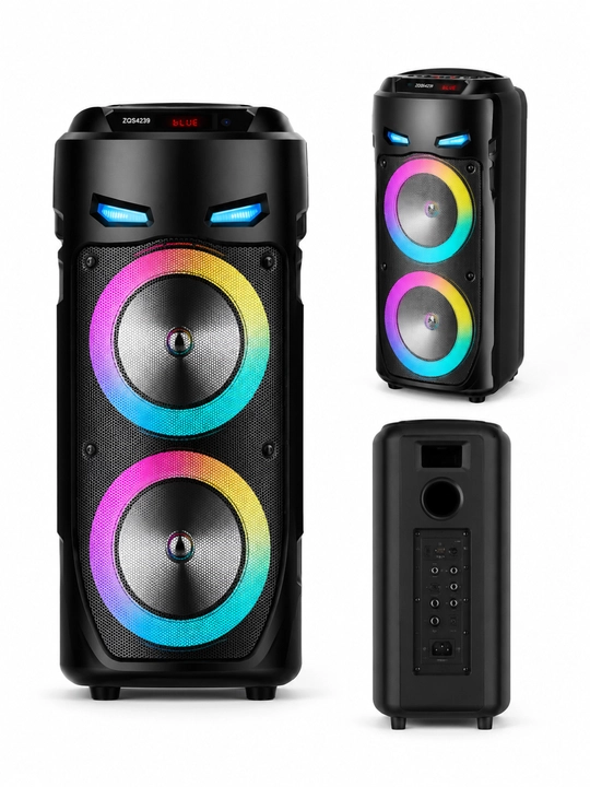 Колонка ZQS4239 с RGB подсветкой, проводной микрофон и пульт