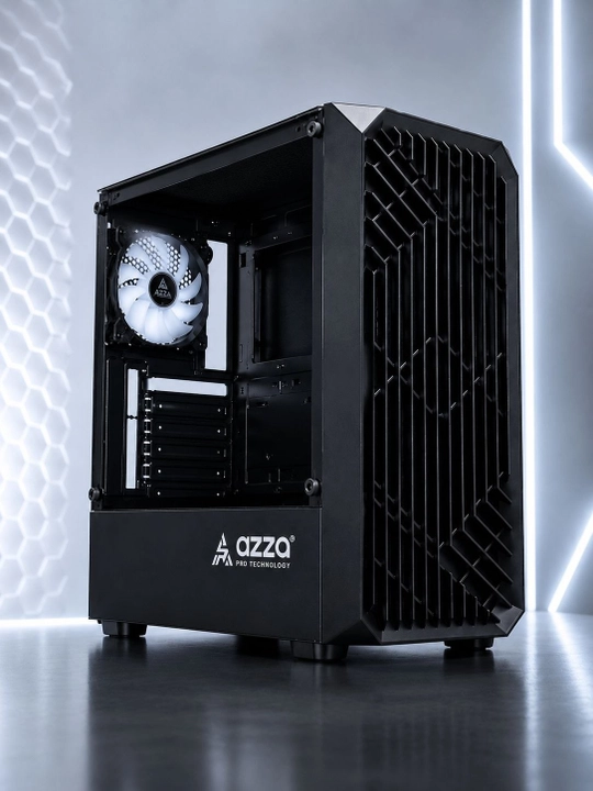 Корпус для ПК AZZA Gaming Case Mid Tower, ATX/M-ATX/ITX, USB 3.0, чёрный - 