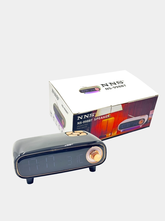 Ko'p funksiyali simsiz Bluetooth karnay va stol elektron soatili radio