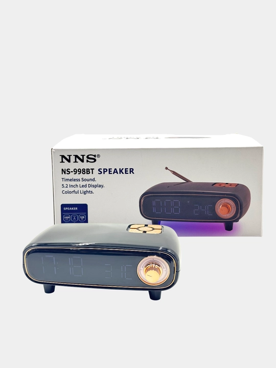 Ko'p funksiyali simsiz Bluetooth karnay va stol elektron soatili radio