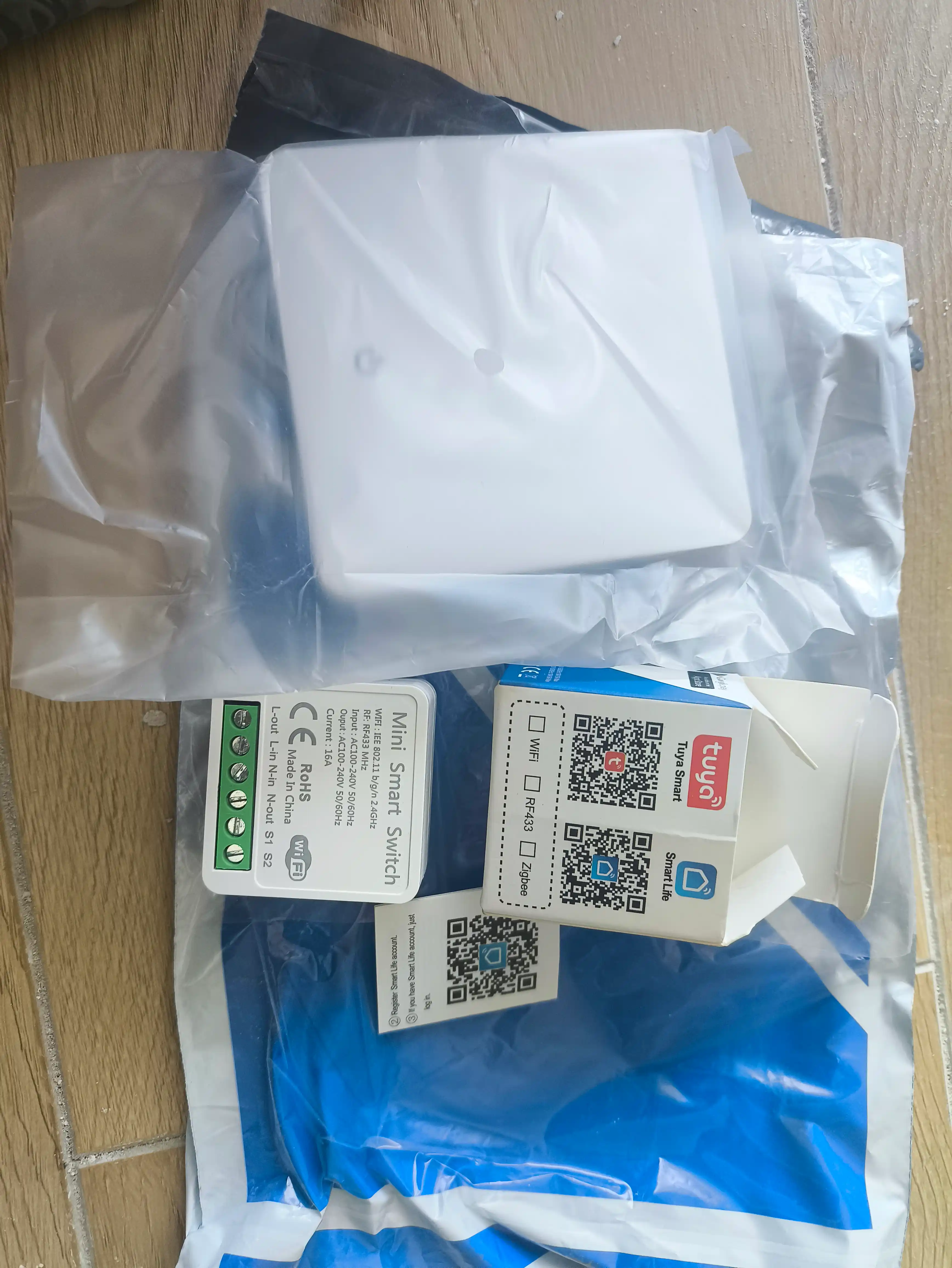Ikki diapazonli WiFi+RF433 rele, Tuya Smart/Smart Life, Alisa