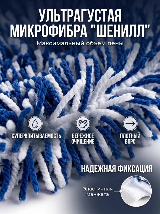 Губка для мойки авто, мытья машины, варежка