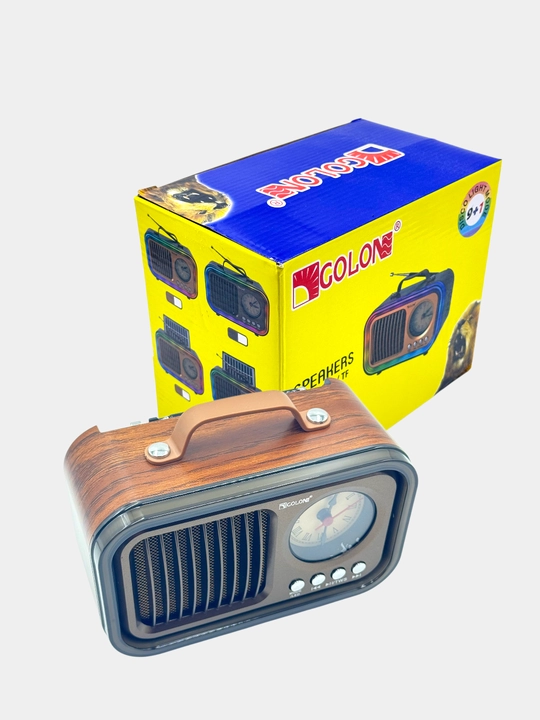 Retro Mini Radio O'rnatilgan soat va quyosh paneli Bluetooth