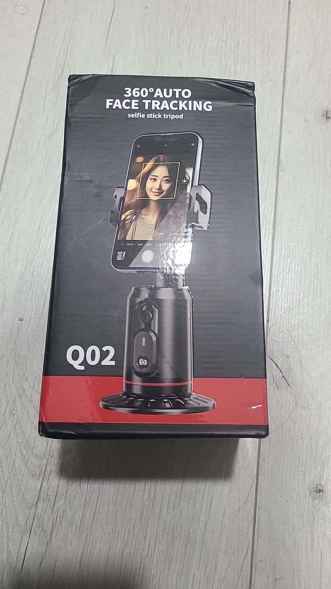 Q02 Smart Shtativ 360°, AI Yuzni Avtomatik Kuzatish, Bluetooth Pultli