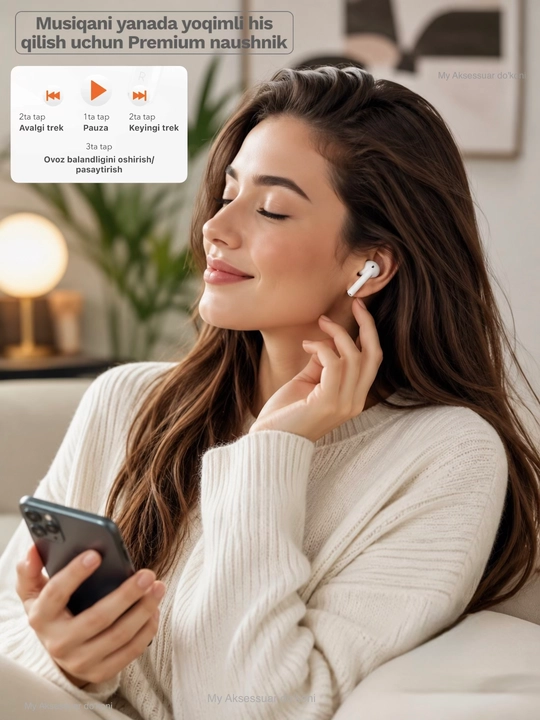 Simsiz quloqchinlar Pro 2 bluetooth naushnik iPhone va Android uchun