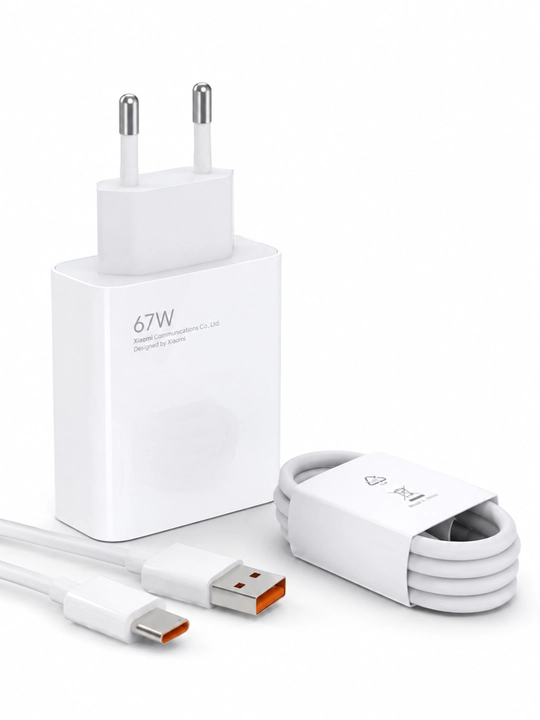 Xiaomi Turbo Tezkor Zaryadlovchi 67W USB kabel bilan