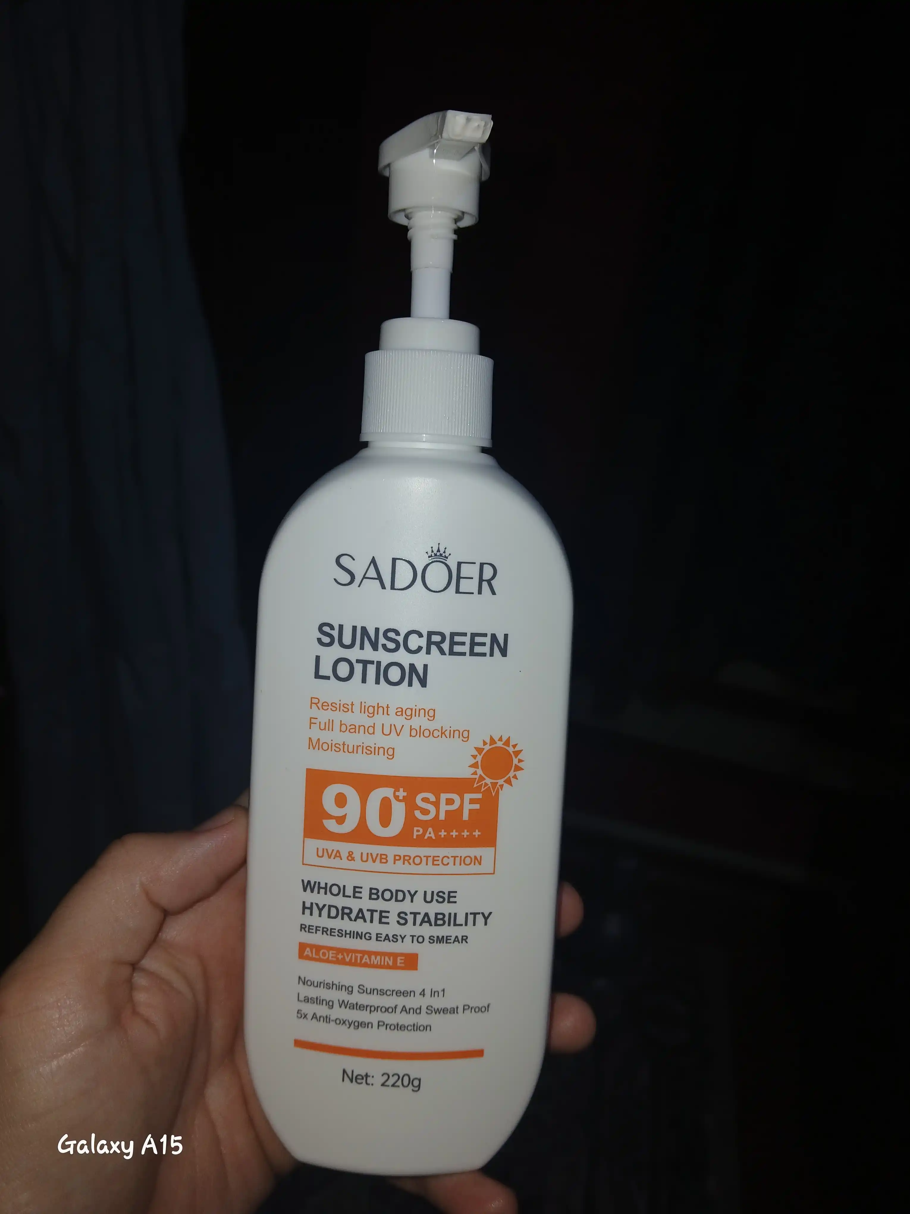Солнцезащитный крем для лица и тела с SPF 90+ SADOER 220 гр