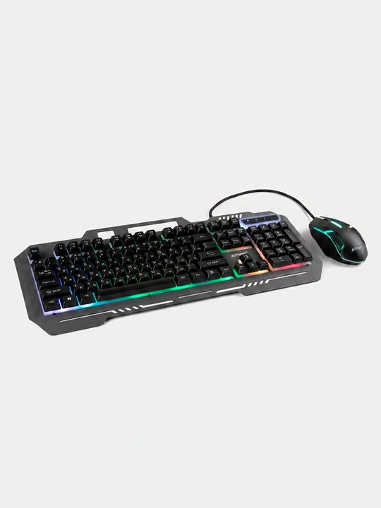 Проводной игровой комплект KM800: клавиатура на 98 клавиш с RGB-подсветкой и мышь