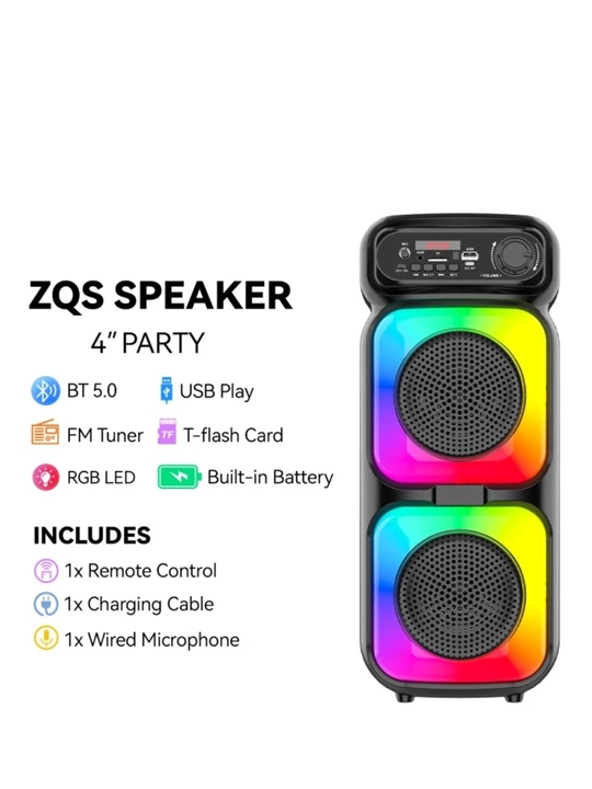 Караоке колонка Bluetooth с микрофоном, для прослушивания музыки ZQS 4290, 8122, Q8, 4239