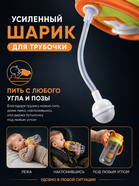 Naychali va teshik-shoxchali bolalar butilkasi suvdon, 370 va 600 ml
