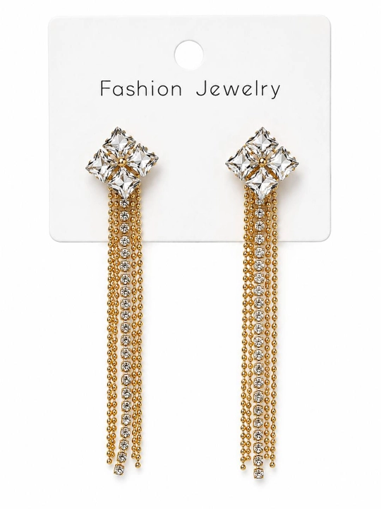 Серьги для девочек с камнями Swarovski