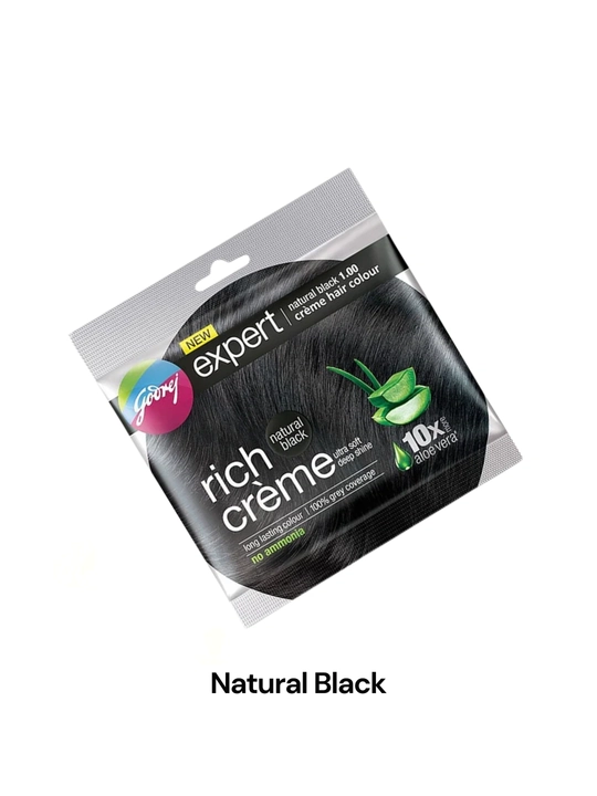 Крем-краска для волос без аммиака с алоэ вера Godrej Expert Rich Creme
