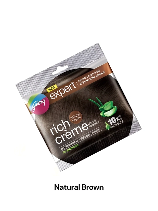 Крем-краска для волос без аммиака с алоэ вера Godrej Expert Rich Creme
