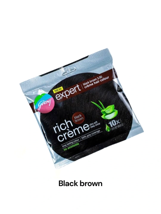 Крем-краска для волос без аммиака с алоэ вера Godrej Expert Rich Creme