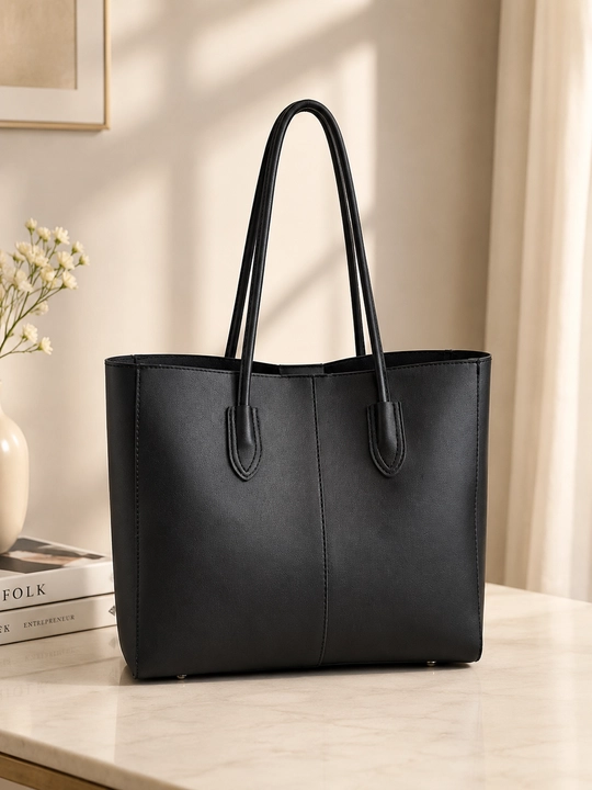 Ayollar uchun katta shopper sumka, PU charm tote, ish va hujjatlar uchun