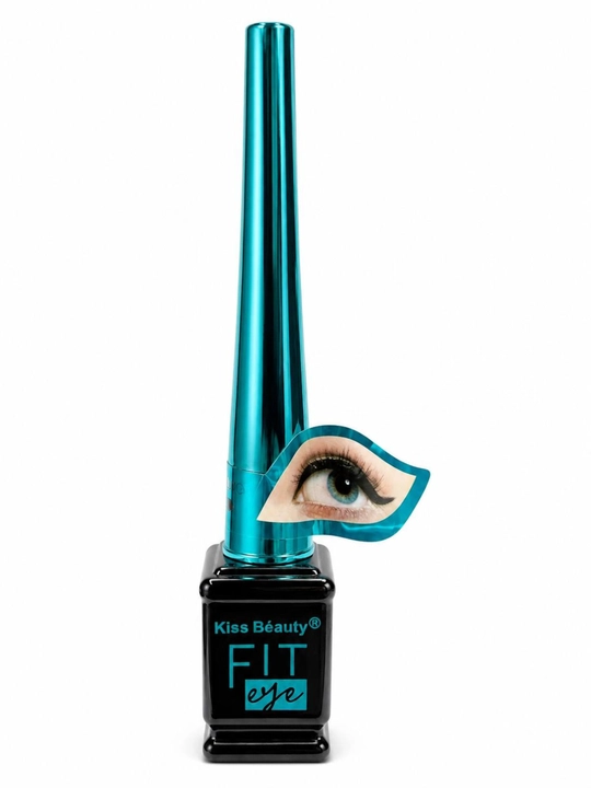 Жидкая подводка для глаз, eyeliner, водостойкая, черная, с тонкой кисточкой, Kiss Beauty